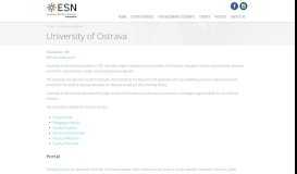 
							         University of Ostrava | ESN Ostravská								  
							    