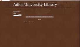 
							         University Of Phoenix Online Login - Adler University Library								  
							    
