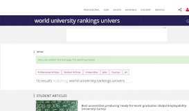 
							         University of Plymouth World University Rankings | THE								  
							    