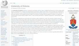 
							         University of Pretoria - Wikipedia								  
							    
