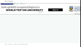
							         University of Queensland - Masters Portal								  
							    