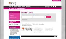 
							         University of Reading | Jobs | Search here for your perfect career								  
							    