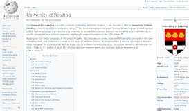
							         University of Reading - Wikipedia								  
							    