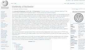 
							         University of Rochester - Wikipedia								  
							    