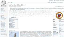 
							         University of San Diego - Wikipedia								  
							    