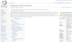 
							         University of San Francisco - Wikipedia								  
							    