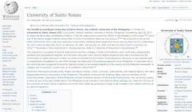 
							         University of Santo Tomas - Wikipedia								  
							    