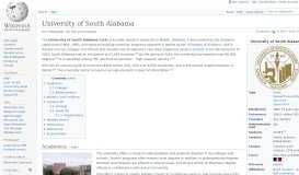 
							         University of South Alabama - Wikipedia								  
							    