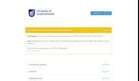 
							         University of South Australia Status - UniSA								  
							    