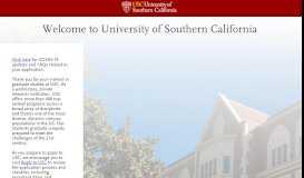 
							         University of Southern California | Applicant Login Page								  
							    