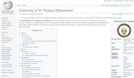 
							         University of St. Thomas (Minnesota) - Wikipedia								  
							    
