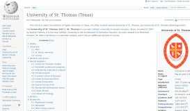 
							         University of St. Thomas (Texas) - Wikipedia								  
							    