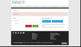 
							         University of Stirling Portal Login								  
							    