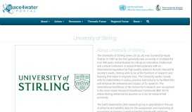 
							         University of Stirling | Space for Water Portal								  
							    