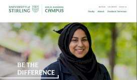 
							         University of Stirling, UAE: Study in UAE | UK Degree | Home								  
							    
