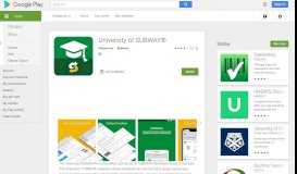 
							         University of SUBWAY® - Apps on Google Play								  
							    