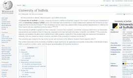 
							         University of Suffolk - Wikipedia								  
							    