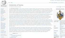 
							         University of Surrey - Wikipedia								  
							    
