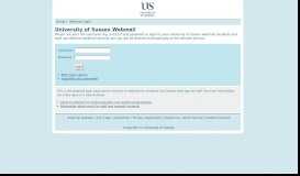 
							         University of Sussex Webmail								  
							    