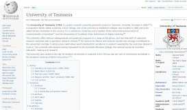
							         University of Tasmania - Wikipedia								  
							    