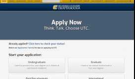 
							         University of Tennessee Chattanooga | Admissions | Apply to UTC								  
							    