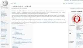 
							         University of the East - Wikipedia								  
							    
