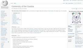 
							         University of the Gambia - Wikipedia								  
							    