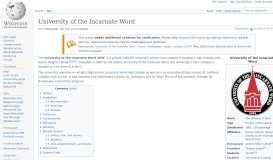 
							         University of the Incarnate Word - Wikipedia								  
							    