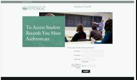
							         University of the Potomac Student Portal - WebConnect for GradPro								  
							    