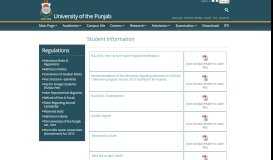 
							         University of the Punjab - Student Information								  
							    