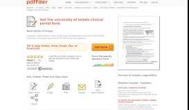 
							         university of toledo clinical portal form Fill Online, Printable, Fillable ...								  
							    