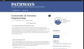 
							         University of Toronto Engineering | Pathways								  
							    