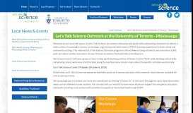 
							         University of Toronto Mississauga - Let's Talk Science Outreach								  
							    