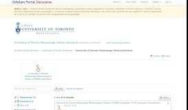 
							         University of Toronto Mississauga Library Dataverse - Scholars Portal ...								  
							    