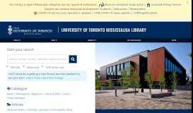 
							         University of Toronto Mississauga Library |								  
							    