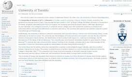 
							         University of Toronto - Wikipedia								  
							    