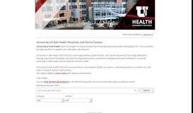 
							         University of Utah Health Care | Careers Center | Welcome								  
							    
