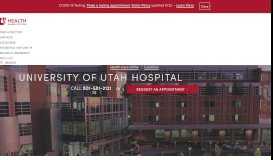 
							         University of Utah Hospital | University of Utah Health								  
							    