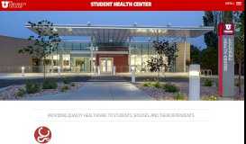 
							         University of Utah Student Health Center								  
							    