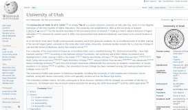 
							         University of Utah - Wikipedia								  
							    