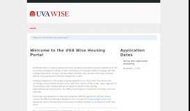 
							         University of Virginia - Wise - Welcome to the Housing Portal								  
							    