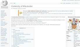 
							         University of Winchester - Wikipedia								  
							    