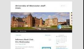 
							         University of Worcester weekly staff news | Updated every Monday								  
							    