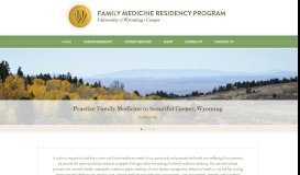 
							         University of Wyoming Family Medicine								  
							    