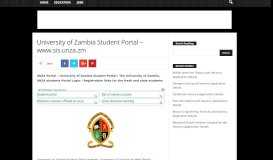 
							         University of Zambia Student Portal - www.sis.unza.zm ...								  
							    