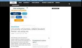 
							         University of Zambia, UNZA Student Portal: sis.unza.zm ...								  
							    