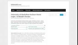 
							         University of Zimbabwe Emhare Portal Login | UZ Result ...								  
							    