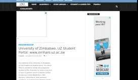 
							         University of Zimbabwe, UZ Student Portal: www.emhare.uz ...								  
							    