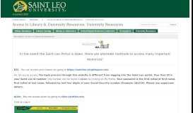 
							         University Resources - Access to Library ... - Saint Leo University								  
							    
