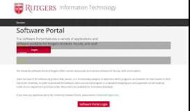 
							         University Software Portal | Office of Information ... - Rutgers OIT								  
							    